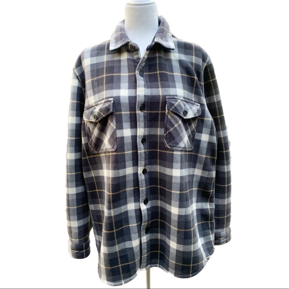 Freedom Foundry XL Sherpa Flannel Jacket  Grunge